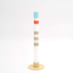 Kerzen-Fuß | rund | Crème 1