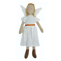 Stoffengel mit liebevollen Details 1