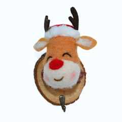weihnachtliche Filzköpfe | Rentier Rudolf 1