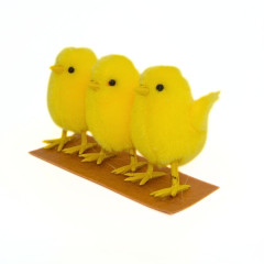 flauschige Plüschküken Deko | 3er Set 0