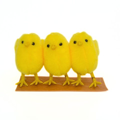 flauschige Plüschküken Deko | 3er Set 1