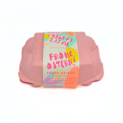 knallbunte Eierkerzen im 6er Karton | pink-rosa 1