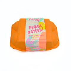 knallbunte Eierkerzen im 6er Karton | orang-lila 1