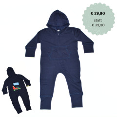 Jumpsuit Kinder | dunkelblau | 12-18 Monate 0